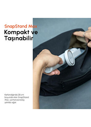 ShiftCam SnapStand Max Manyetik Selfie Çubuğu ve Tripod Kompakt Katlanabilir ve Uzatılabilir Manyetik Bluetooth Kumanda - 6