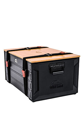 Wild Land Aluminum Folding Storage Box with Bamboo Lid 46 Lt - 6
