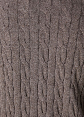 Beymen Club Mink Collar Zipper Knitted Textured Sweater - 8