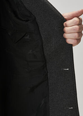 Beymen Club Antrasit İtalyan Yün Kaşe Palto - 10