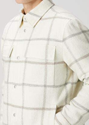 Beymen Club Ekru Ekose Desenli Dış Gömlek - 6