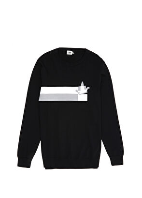 Beymen Club Siyah Logo Jakarlı Kazak - 8