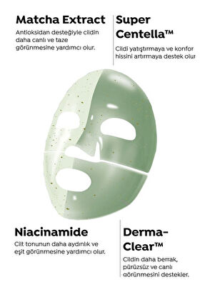 Dermal Seoul Face Matcha Soothing Shimmer Melting Glow Hydrogel 5-Pack Paper Face Mask 34 gr - 4