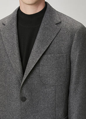 Beymen Club Antrasit Melanj Yün Kaşe Blazer - 6