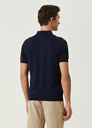 Beymen Club Lacivert Polo Yaka Kaz Jakarlı Kısa Kollu Triko - 5