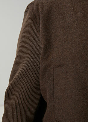 Beymen Club Kahverengi Yün Kaşe Bomber Ceket - 6