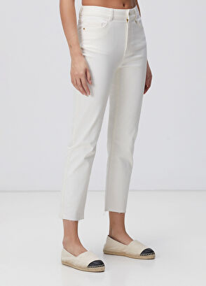 Network Kırık Beyaz Denim Pantolon - 4