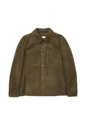 Beymen Club Khaki Shearling Detailed Suede Coat - 10
