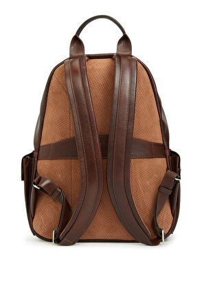 Bordo Erkek Deri Sırt Çantası - Görsel 5