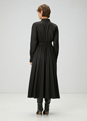 Beymen Club Siyah Midi Elbise - 5