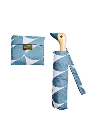 Duckhead Original Duck Moon Açık Mavi Denim Kompakt Şemsiye - 7