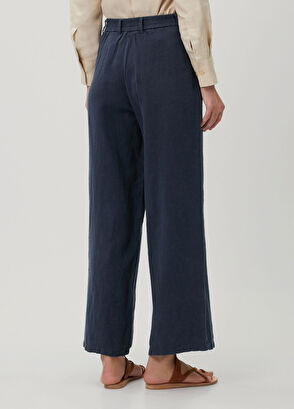Beymen Club Navy Blue Linen Trousers - 4