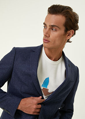 Beymen Club Indigo Muline Yün Ceket - 8