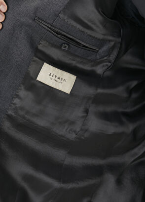 Beymen Collection Drop 4 Gri Yün Takım Elbise - 9