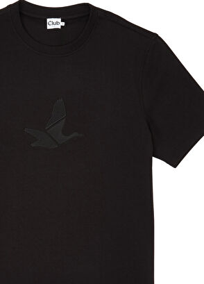 Beymen Club Relax Fit Siyah Kaz Artwork Nakışlı T-shirt - 8
