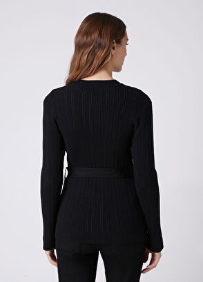 Beymen Club Black Belted Knit Jacket - 6