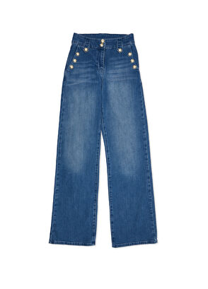 Beymen Club Mavi Flared Jean Pantolon - 6