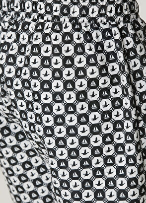 Beymen Club Siyah Beyaz Yelken Dama Desenli Uzun Mayo - 6