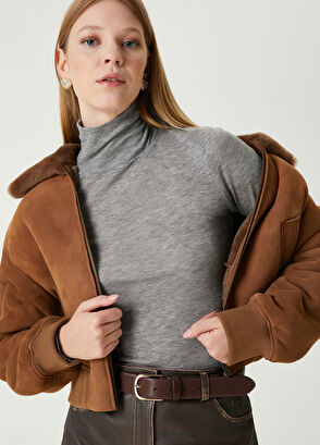 Beymen Club Camel Suede Bomber Jacket - 9