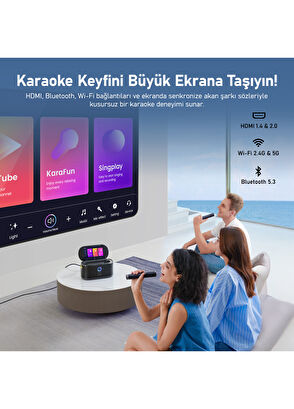 Ikarao Partybox Shell S1 280W Karaoke Bluetooth Hoparlör Seti Dahili 10.1" Tablet 2 Kablosuz Mikrofon RGB Işıklı Taşınabilir Ses Bombası - 6