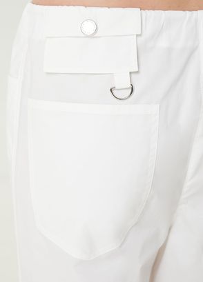 Academia Beyaz Teknik Kumaş Pantolon - 4