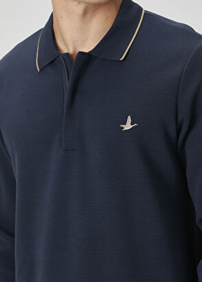 Beymen Club Comfort Fit Navy Blue Polo Sweatshirt - 6