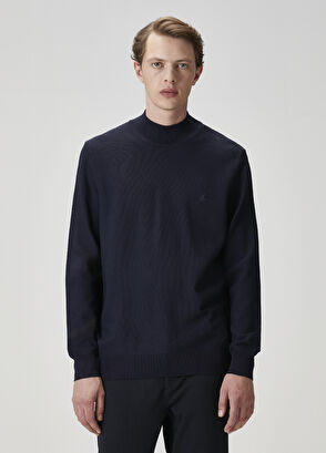 Beymen Club Navy Blue Half Turtleneck Sweater - 3