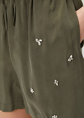 Beymen Club Khaki Stone Accessory Shorts - 6