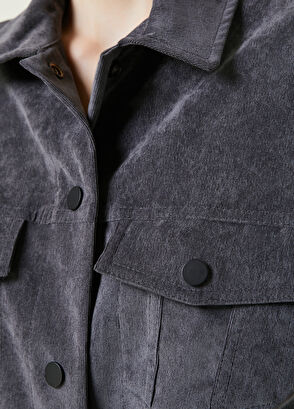 Beymen Club Dark Grey Trucker Over Shirt - 5