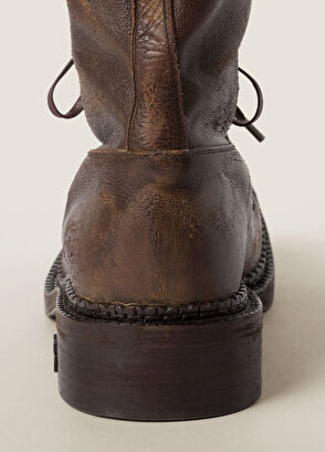 Miu Miu Deri Kahverengi Kadın Çizme - 3