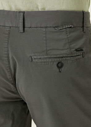 Beymen Club Slim Fit Antrasit Twill Şort - 5