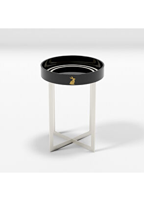 Wonderland Design Atelier Siyah Beyaz Lake Ahşap Orta sehpa - 3