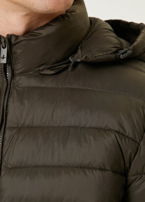 Beymen Club Haki Kapüşonlu Puff Mont - 8