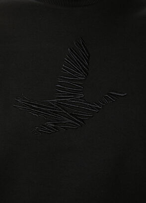 Beymen Club Siyah Kuş Nakışlı Sweatshirt - 6
