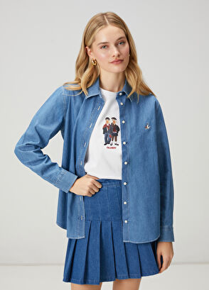 Beymen Club Blue Basic Denim Shirt - 6