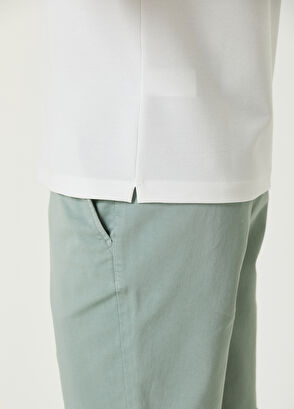 Beymen Club Comfort Fit Beyaz Polo Yaka Renkli Nakışlı T-shirt - 7