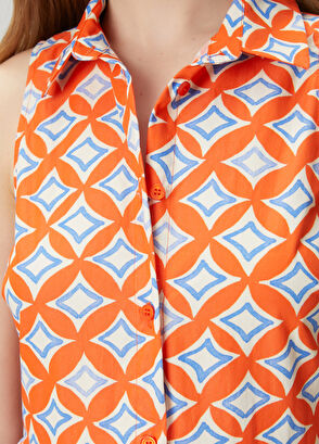 Beymen Club Mercan Desenli Midi Gömlek Elbise - 6