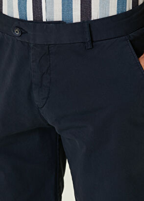 Beymen Club Slim Fit Lacivert Twill Şort - 4