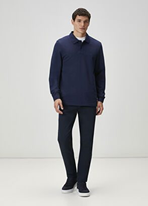 Beymen Club Comfort Fit Koyu Lacivert Polo Yaka Sweatshirt - 3