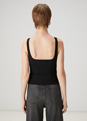 Beymen Club Black Rib Fit Tank Top - 5