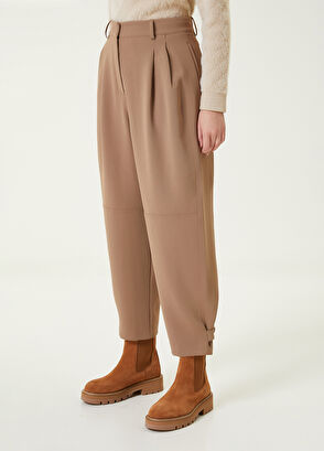 Beymen Club Camel Pileli Dökümlü Twill Pantolon - 3