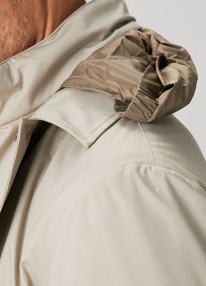 Canali Bej Kapüşonlu Pardösü - 6