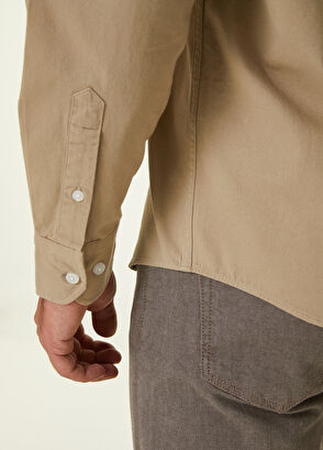 Beymen Club Comfort Fit Vizon Gabardin Dokulu Gömlek - 6