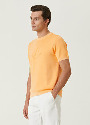 Beymen Club Turuncu Kuş Kontürlü Kısa Kollu Kazak - 5