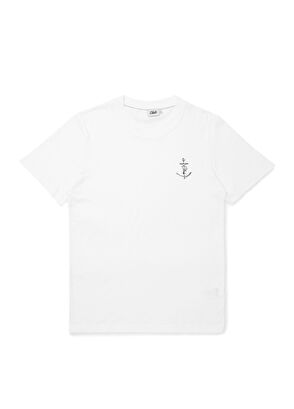 Beymen Club Beyaz Çapa Nakışlı Club Yazılı Flamlı T-shirt - 6