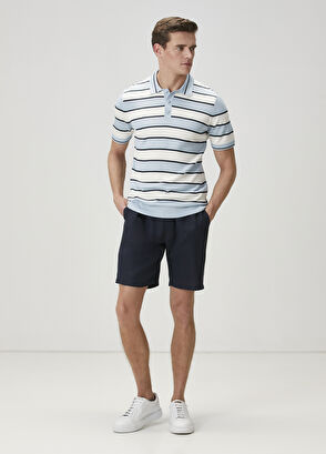 Beymen Club Blue Short Sleeve Polo Sweater - 3