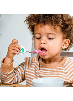 Doddl Ergonomic Aquamarine 3-Piece Fork Spoon Knife Set - 4