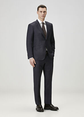 Koyu Lacivert Yün Takım Elbise - Görsel 5