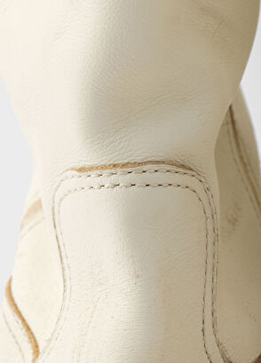 Nötr Vintage Efektli Deri Kadın Bot - Görsel 8