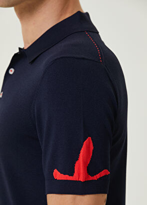 Beymen Club Lacivert Polo Yaka Kaz Jakarlı Kısa Kollu Triko - 7